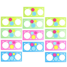 12 pezzi righelli colorati per bambini, stencil per disegno e pittura