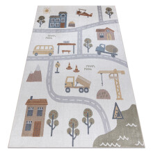 Tapete BONO 9207 ruas, cidade, local de construção creme / cinza claro 280x370 cm