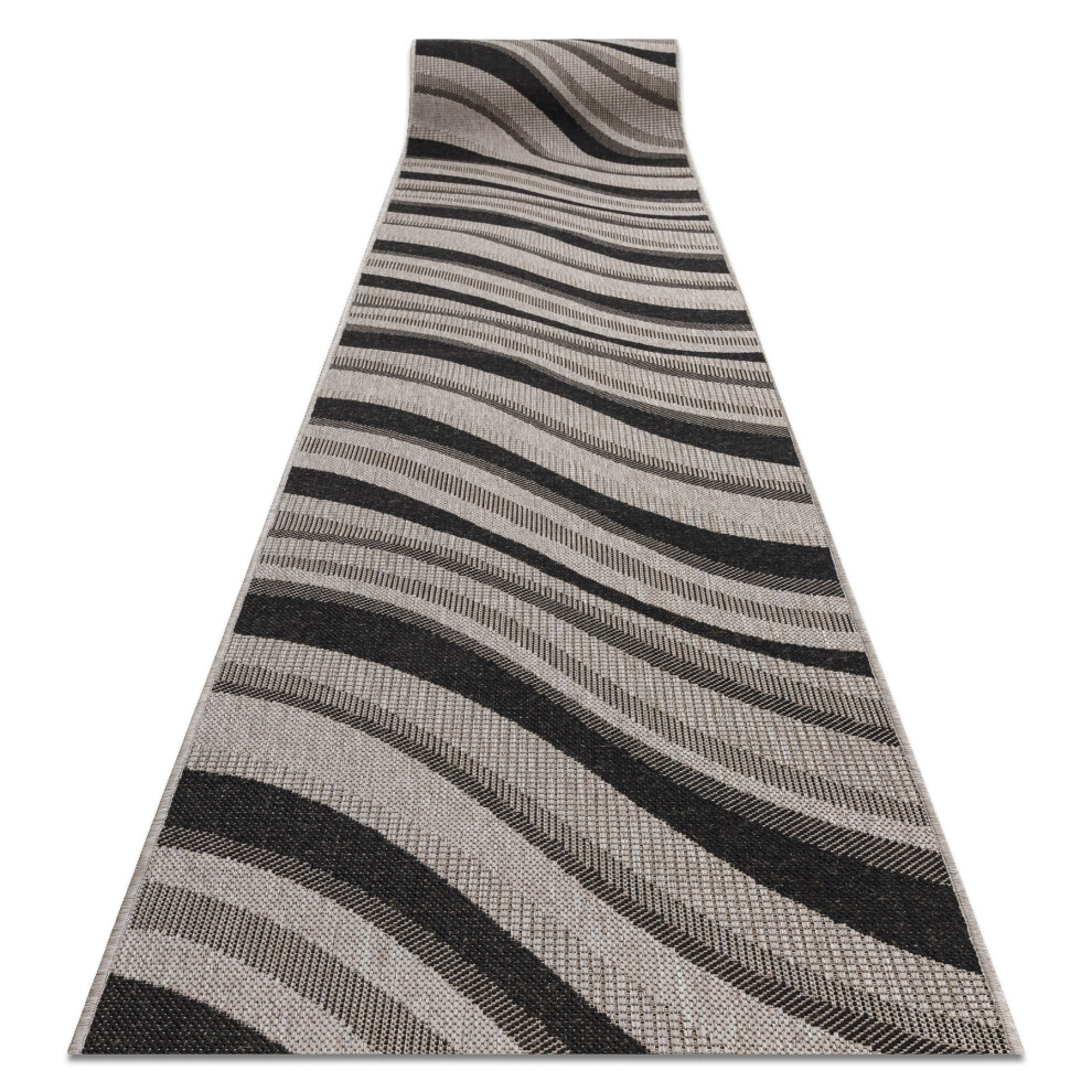 Runner Sizal Floorlux Design 20353 Silver / Black 100 Cm 100X1250 Cm 5906580023536