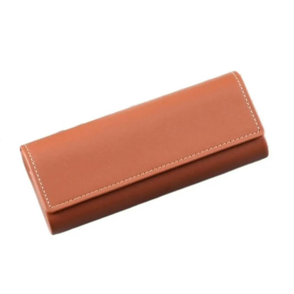 Myopia Leather Glasses Case Leather Sunglasses Case For Women Eyeglasses Case Sun Glasses Pouch Solid Maroon