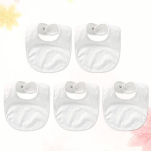 5 baberos bebé, doble con broches ( ) 1