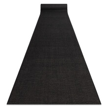 Runner SISAL FLOORLUX design 20433 black PLAIN 120 cm 120x770 cm