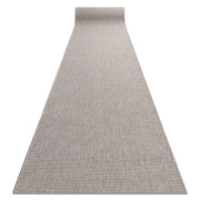 Runner SISAL FLOORLUX design 20433 silver PLAIN 70 cm 70x110 cm