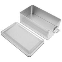 scatola in argentata vuota per dolci snack box vintage
