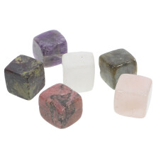 6 herbruikbare whiskey stones van quartzsteen voor drankijzig