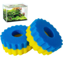 Aquarium Sponge Filter Replacement, 4-Pack, Easy to Clean, Replacement Sponge Filter for Ponds of Various Sizes