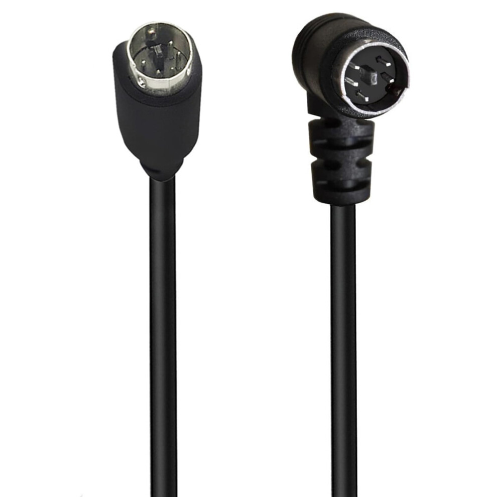 S Video 5Pin Cable With Straight And Right Angled Heads, 1.8 Meters, 5-Pin Din, Audio And Video Transmission 9354506909826