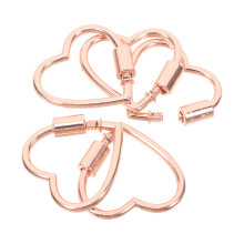 5pcs screw lobster clasp heart shaped connector for diy jewelry making