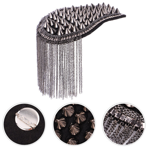 2pcs rivet tassel epaulets for suit shoulder decoration