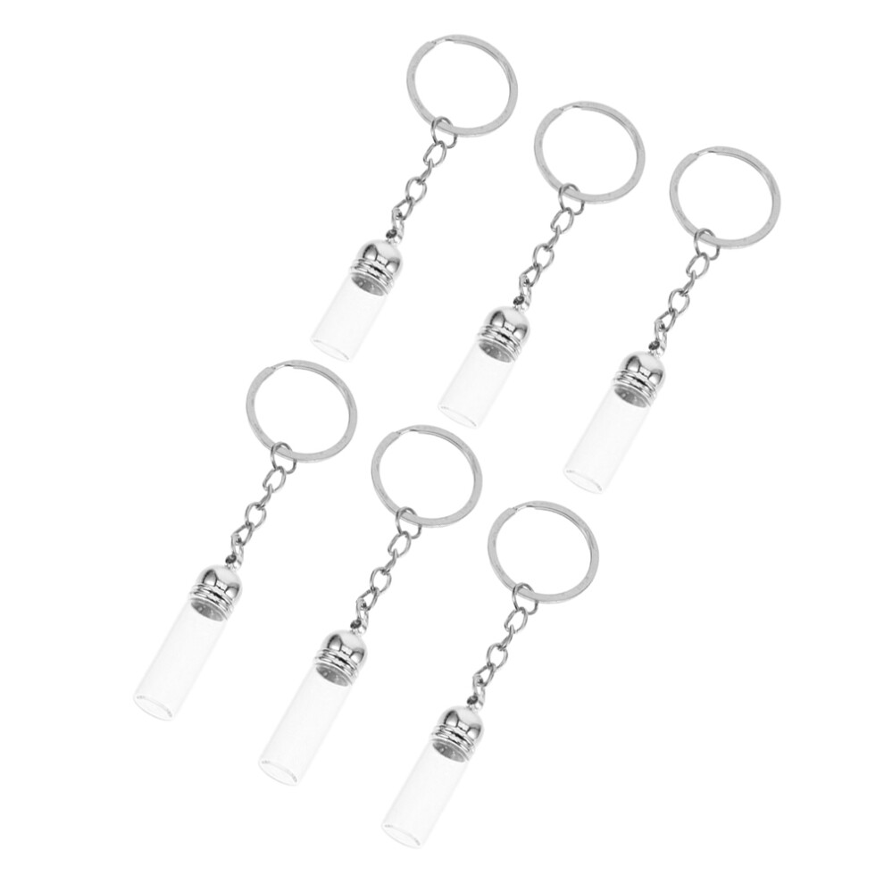 6 Glazen Parfumflesjes Met Sleutelhanger, , Voor EssentiëLe-image