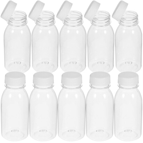 10 Transparante Waterfles van Plastic, 250 ml (Transparant)