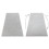 Carpet BUENOS 7005 shaggy plain, single color silver 60x100 cm 2