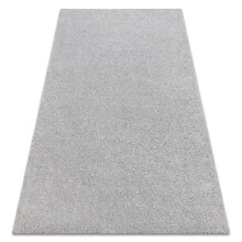 Carpet BUENOS 7005 shaggy plain, single color silver 200x290 cm