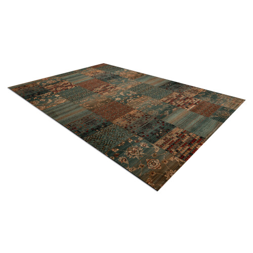 Wool carpet KASHQAI 4327 400 Patchwork green 135x200 cm 2