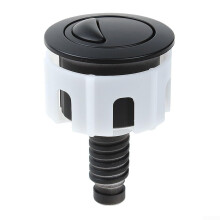 Toilet Tank Button Push Button Dual Flush With Standard Thread Diameter Anti-Corrosion Chrome Black Finish
