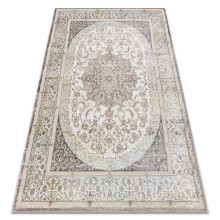 BLISS Z204AZ128 carpet cream / beige - Frame, ornament, modern, structural 120x170 cm