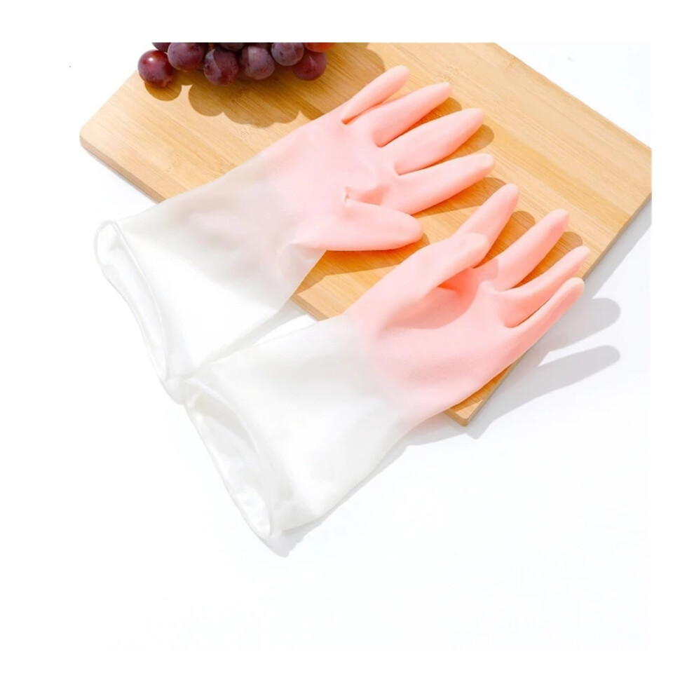 Cleaning Gloves - 3-Piece Set, Waterproof Latex Rubber Gloves For Dishwashing And Laundry, Thin Household Gloves, Pink L-image-OPC-PKQSSQY-NEW