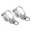 Front Fork Motorcycle Turn Light Mount Bracket 2Pcs Fits 30-45mm Scooter Silver 4