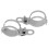 Front Fork Motorcycle Turn Light Mount Bracket 2Pcs Fits 30-45mm Scooter Silver 5