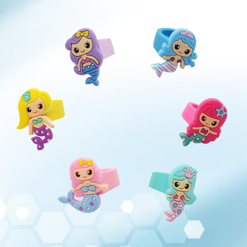 6 in PVC a forma sirena per bambini, come regali 1