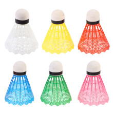 6 kleurrijke badmintonballen voor buiten, willekeurige kleur