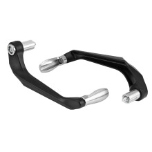 Motorcycle Brake Clutch Levers Guard 22mm Aluminum Silver Pair
