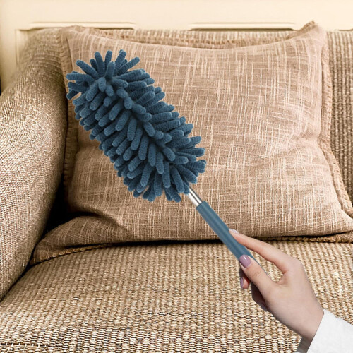 Microfiber Duster 30x10x10cm Cobweb Duster Multipurpose Dusting Brush Car And Home Blue Malachite 1
