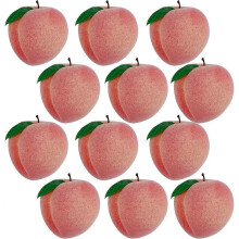 12pcs Artificial Peach Simulation Fruit for Home Kitchen Table Cabinet Party Dcor Photography Props Food