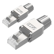 2 Pcs for Rj45 Cat7 Connectors Tool Free Shielded Toolless Modular