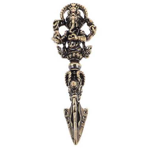pestello phurba in bronzo fatto , vajra buddhista