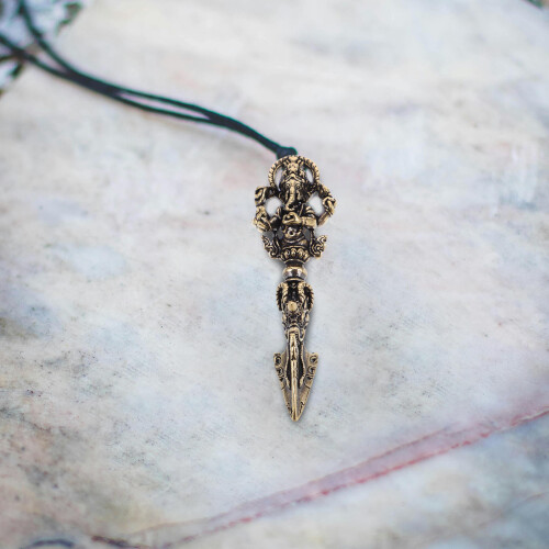 pestello phurba in bronzo fatto , vajra buddhista 2