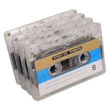 4 lege cassettebandjes voor spraakopnames, lessen en