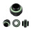 Water Cooling Dual External Thread Copper Compression Fitting 2Pcs Black 13