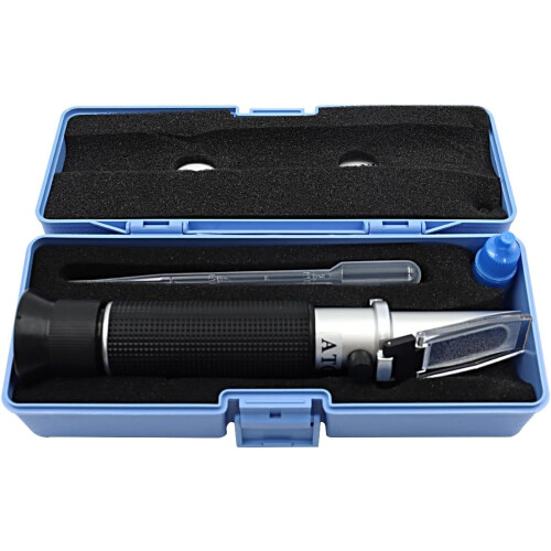 Automatic Temperature Compensation Salinity Refractometer 0-100 Ppt 1.000-1.070 Specific Gravity Seawater Aquarium ATC 2