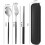 Stainless Steel Cutlery Set Portable Reusable Flatware Silverware, Include Fork Spoon Chopsticks Case 2
