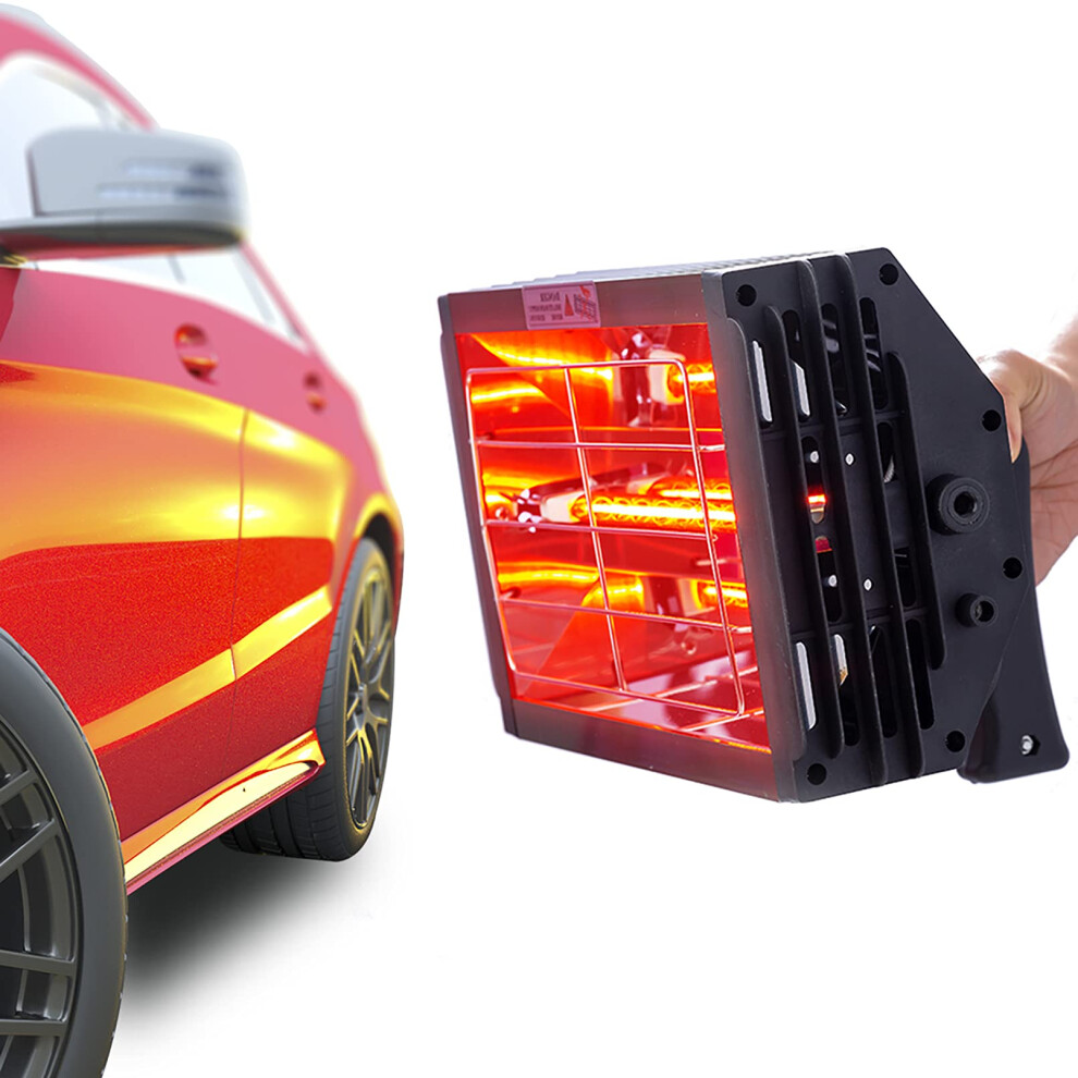 1000W Infrared Paint Lamp Short Wave Handheld Infrared Paint Heating For Car Bodywork, Paint Curing, Sc-001-Uk Light 9354506912185