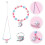 conjunto de colar, pulseira e com corrente de unicórnio para crianças 5