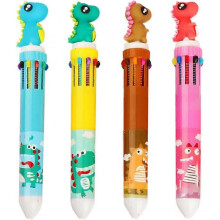 4 Shuttle Pens Retractable Ballpoint Pen 10 in 1 Gift Pen Multicolor Animal 0.5mm