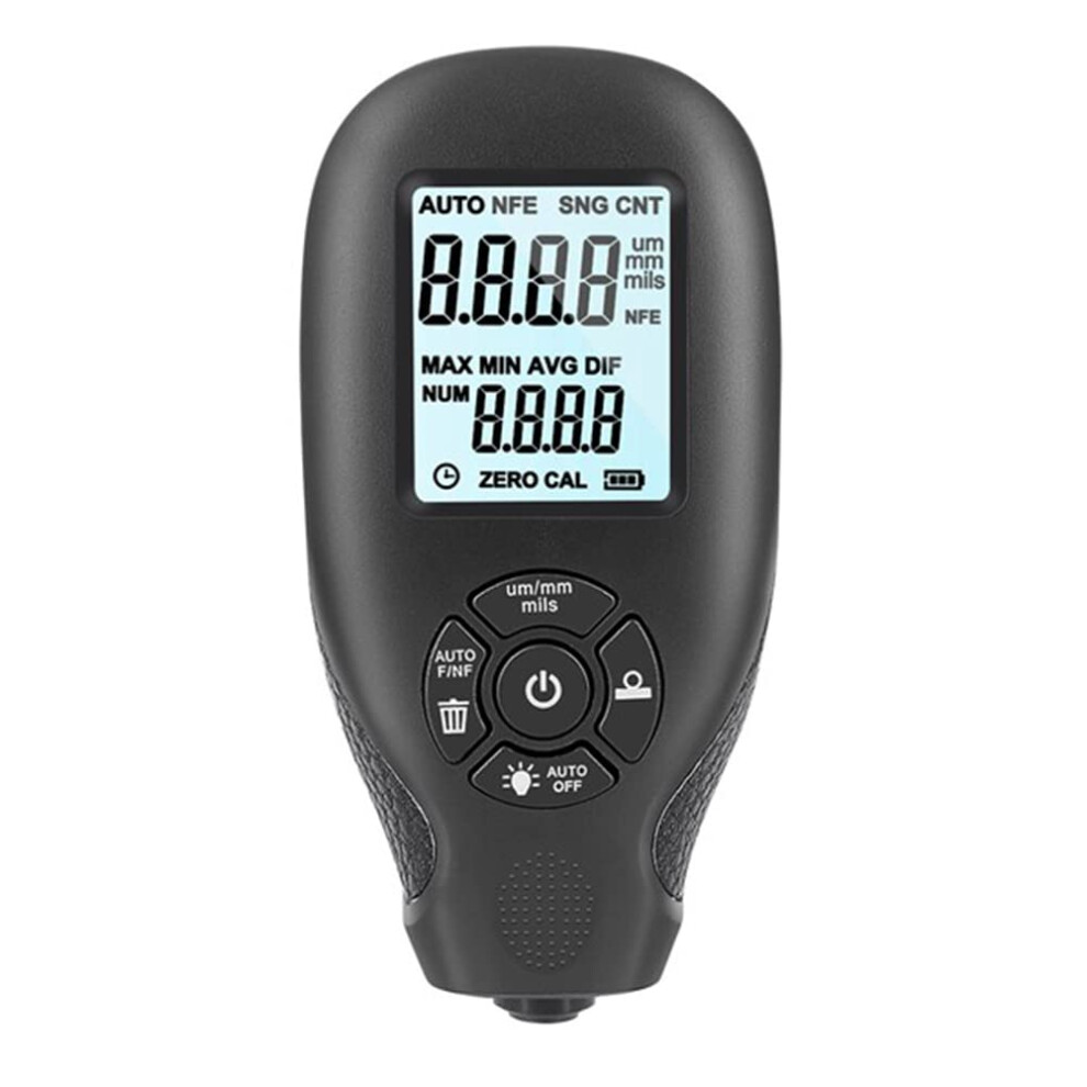 Coating Thickness Gauge 0.05-2Mm Paint Film Thickness Tester Car Coating Measuring Tools Automotive Paint Meter Black 9084446078411
