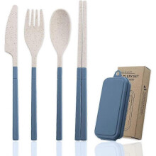 Wheat Straw Cutlery Sets Lightweight & Unbreakable Utensils Set Eco friendly & Reusable Chopsticks set