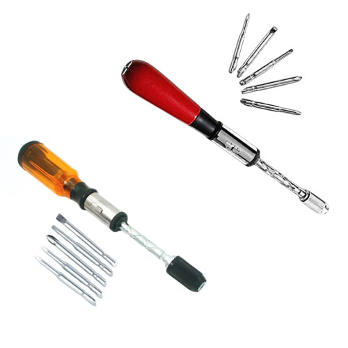 (type1) Press Type Semi-automatic Screwdriver 5 Replacement Accessories For 2