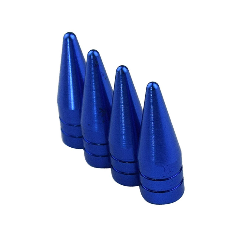 (Blue) Pack of 4 Aluminum Spike Wheel/Tire Valve Stem Car Truck Air Caps-image-OPC-PKQVFRT-NEW
