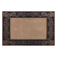 Doormat BH 219W Welcome, antislip, outdoor, indoor, gum - brown 45x70 cm