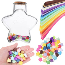 540 fogli origami con strisce, stelle e in