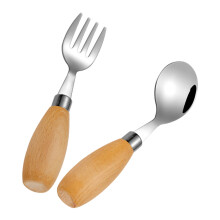 1 set handvat rvs en voor peuters, babybestek
