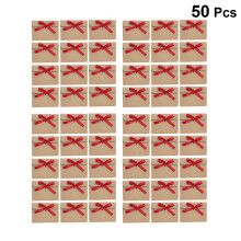 50 unid. saquinhos papel kraft europeu com e fita vinho