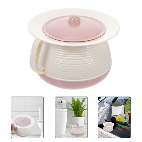pote sanitário plástico para idosos com tampa e alça 2