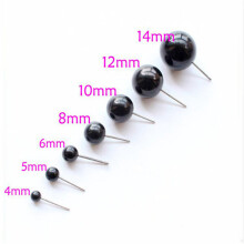 200 unid. olhos de agulha 5 mm para bonecas e brinquedos de pelúcia