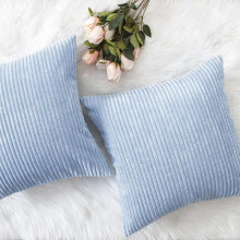 Throw Pillow Covers Set of 2 Soft Couch Pillow Covers Throw Pillows for Couch Bed, 18 x 18 inch,Blue