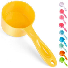 Sturdy Melamine Food Scoop for Dogs Cats Birds, Measuring Cup, Long Comfortable Handle